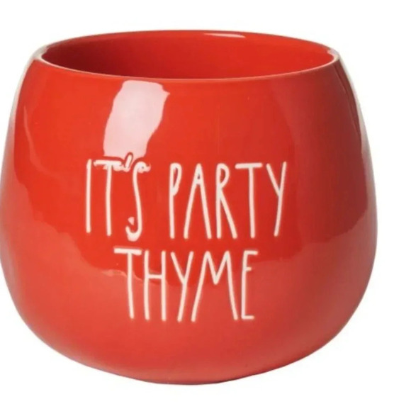 Rae Dunn It’s Party Thyme Rounded Planter - 6x5.25” - Picture 1 of 1